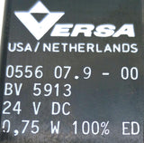 Versa 0556-07.9-00BV-5913 Solenoid Coil 24VDC 0.75 Watts