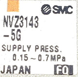 SMC NVZ3143-5G Solenoid Valve 0.15-0.7MPa 24VDC