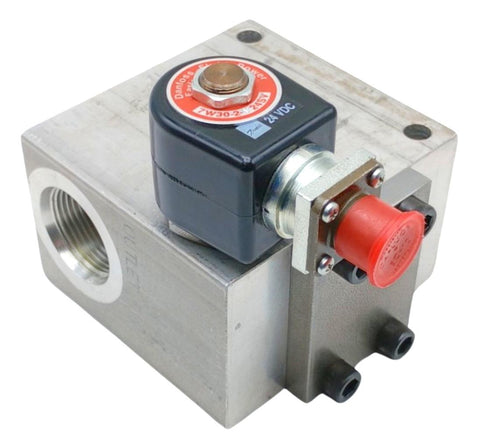 Danfoss 7W30-2-M24SV Solenoid Cartridge Valve 24VDC W/ 7W14-2161-M24SV Manifold