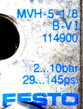 Festo MVH-5-1/8-B-VI-114900 Solenoid Valve With MSV-3-119-807