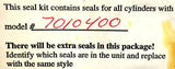 Unbranded 7010400 Cylinder Seal Kit