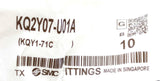 Lot of 6 SMC KQ2Y07-U01A Male Run Tee Unifit One Touch Fitting 1/4"NPT