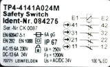 Euchner TP4-4141A024M Interlock Safety Switch 6A 24V AC/DC