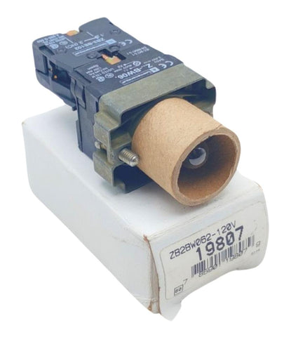 Telemecanique ZB2BW062-120V Control Button Light Module 3A 240V W/ Contact Block