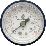 Norgren 341-06 Pressure Gauge (2.0 Bar) 0-30PSI Bronze Tube Brass Socket