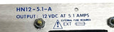 Power One HN12-5.1-A Power Supply 12VDC 5.1A 50/60HZ Gray Metal Enclosure