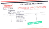 Fisher RPACKX00022 E-Body Valve Packing Repair Kit Size 1/2" Stem 2-13/16" Boss