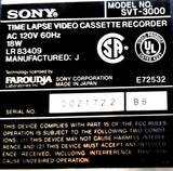 Sony SVT-3000 Time Lapse Video Casette Recorder AC 120V 60Hz 18W LR83409