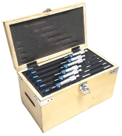 Unbranded 0-6" Outside Micrometer With Box 11 Pieces