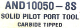 Scientific Cutting Tools AND10050-8S Port Tool Reamer Plain Pilot 4 Flute