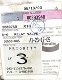Bendix 283940 Relay Valve R-6 1D1003H
