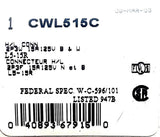 Cooper CWL515C Twist Hart-Lock Locking Connector L5-15 947B 2P3F (Lot of 2)