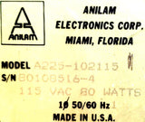 Anilam Electronics A225-102115 Microprocessor Control Unit 115VAC 80W 50/60Hz