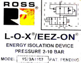 Ross 1523A4102 Energy Isolation Device L-O-X/EEZ-ON Pressure 2-10 Bar