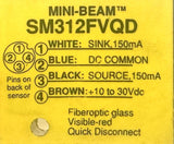 Banner SM312FVQD Mini Beam Photoelectric Sensor with Cable
