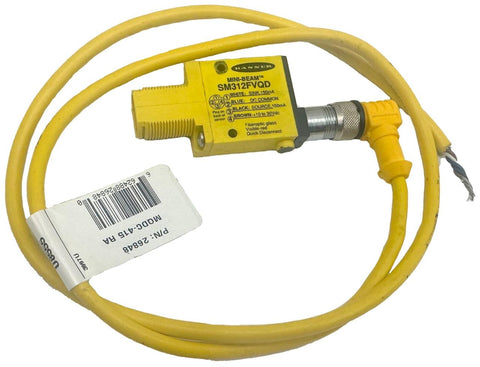 Banner SM312FVQD Mini Beam Photoelectric Sensor with Cable