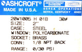 Ashcroft 20W1005-H-01B Gauge Size 2" Case Steel Window Polycarbonate (Lot of 2)