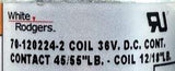 White Rodgers 70-120224 DC Power Contactor 36V Coil 45/55"LB