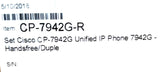 Cisco CP-7942G-R Unified IP Phone 7942G 7942