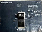 Siemens NGB3B030 Circuit Breaker 3 Pole 30A 600V 50/60HZ 40°C