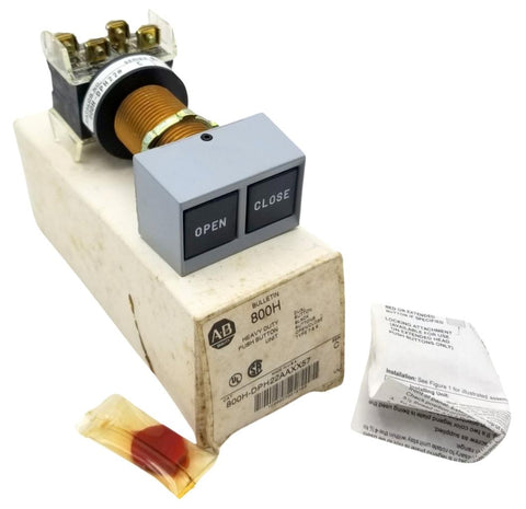 Allen-Bradley 800H-DPH22AAXX57 Push Button Dual Open-Close Black Type 7&9 Ser C