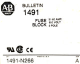 Allen-Bradley X-402028 Fuse Block 1491-N266 A-B1491N266 60A 600V Max