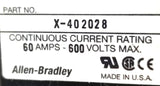Allen-Bradley X-402028 Fuse Block 1491-N266 A-B1491N266 60A 600V Max