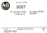 Allen-Bradley 800T-A2 Push Button Black Ser T Type 4 & 13 Flush Head
