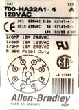 Allen-Bradley 700-HA32A1-4 Relay 10 Amp 120VAC 50-60Hz DPDT Ser A