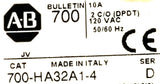 Allen-Bradley 700-HA32A1-4 Relay 10 Amp 120VAC 50-60Hz Ser D 2 C-O (DPDT)