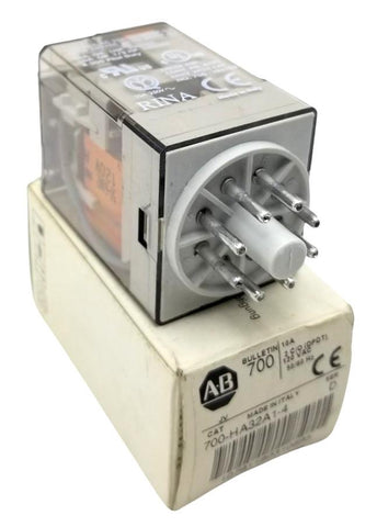 Allen-Bradley 700-HA32A1-4 Relay 10 Amp 120VAC 50-60Hz Ser D 2 C-O (DPDT)