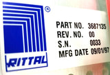 MSA RITTAL 3687135 Chassis 5-Slot Rev No 00 SN 0033 MFG Date 09-01-97 710325
