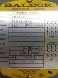 Baldor VM355 Three-Phase Industrial Motor 2HP 3450RPM 60Hz
