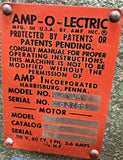 Amp Amp-O-Lectric Model JK Terminating Crimping Press 1/4 HP 115V
