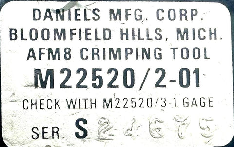 Daniels AFM8 M22520/2-01 Crimping Tool – Surplus Select