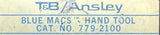 T&B / Ansley 779-2100 Blue Macs Hand Crimping Tool