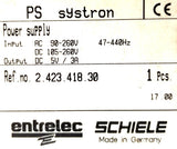 Entrelec Schiele 2.423.418.30 Power Supply Input 90-260VAC 105-260VDC 47-440Hz