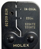 Molex HTR-60639 Hand Crimping Tool 24-28GA 22GA 5556T2 5558T2