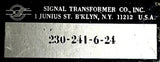 Signal Transformer 230-241-6-24 115V 1.25A 30VA