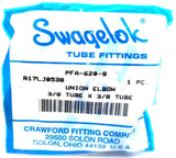 Swagelok PFA-620-9 Union Elbow R17LJ0538 3/8"x3/8" Tube