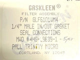 Pall Gaskleen GLF6101VM4 Gas Filter Assembly 1/4" Male In/Out Gasket Seals