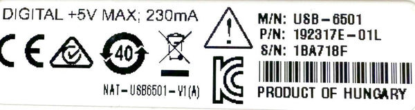 National Instruments NI USB-6501 Data Acquisition Card +5V 230mA ...