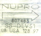 Nupro SS-DLV51 Turn Valve