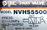 SMC NVHS5500 3-Way Valve 0.1~1.0MPa 14.2~145Psi (Lot of 2)