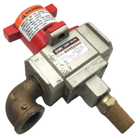 SMC NVHS5500 3-Way Valve 0.1~1.0MPa 14.2~145Psi (Lot of 2)