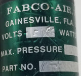 Fabco-Air F-883-C-2 Solenoid Valve 115V 6W 100Psi W/ Filter W/ Gauge