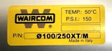 Waircom 100/250XT/M Pneumatic Cylinder 150PSI 50°C Aluminum Body