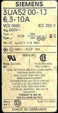 (Lot of 2) Siemens 3UA52 00-1J Overload Relay 6,3-10A 600VAC VDE 0660 25A