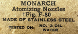 (Lot Of 12) Monarch F-80 Oil Burner Nozzles 5.50 50°