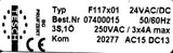 Tesch F117x01 Safety Relay 24VAC/DC